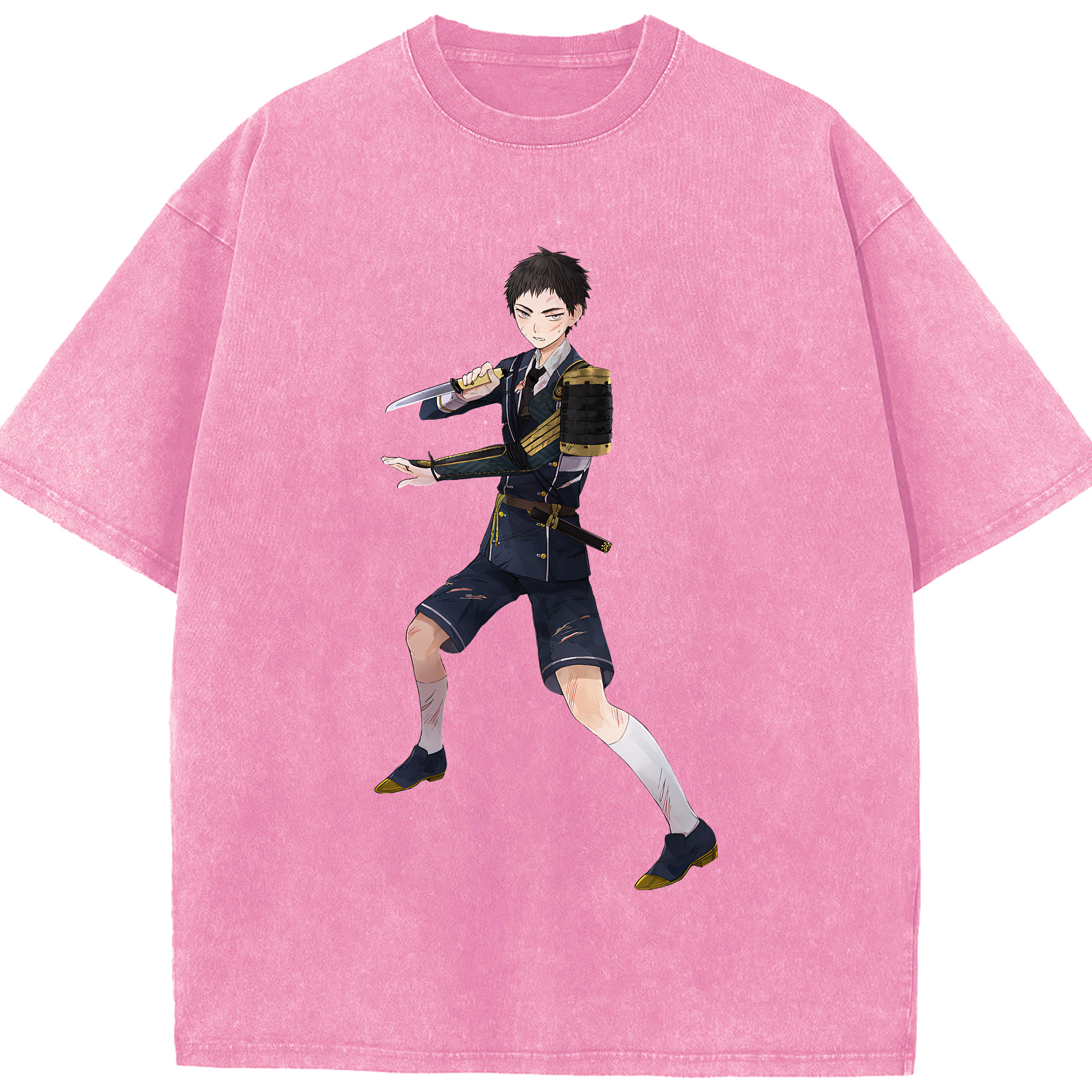 （画像用） 刀剣乱舞 Touken Ranbu 綿100% ヴィンテージ風 半袖Tシャツ（フロントプリント）